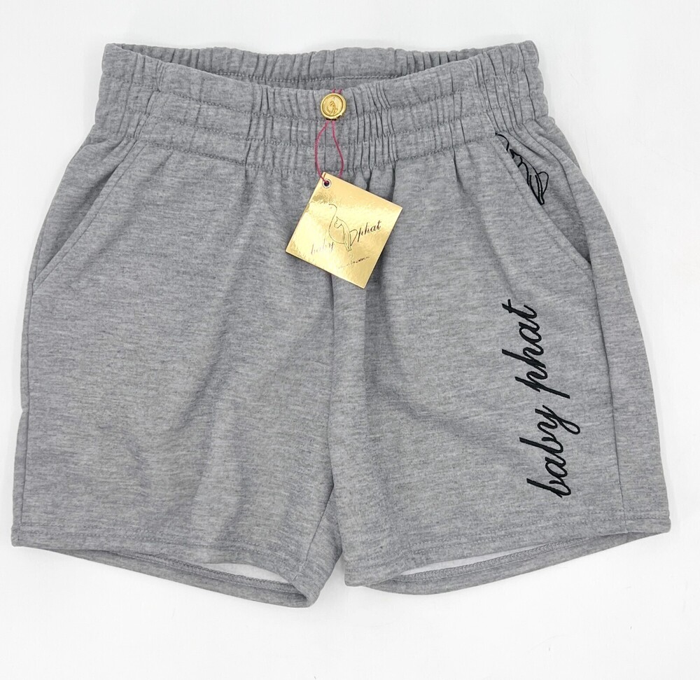 New Baby Phat Shorts Womens Medium Gray Joggers Pull On Stretch High Rise